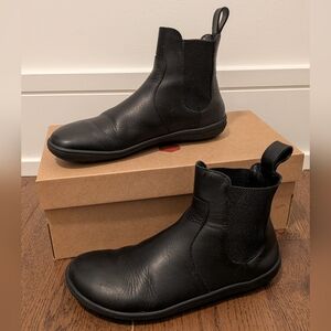 Black Leather Ankle Boots